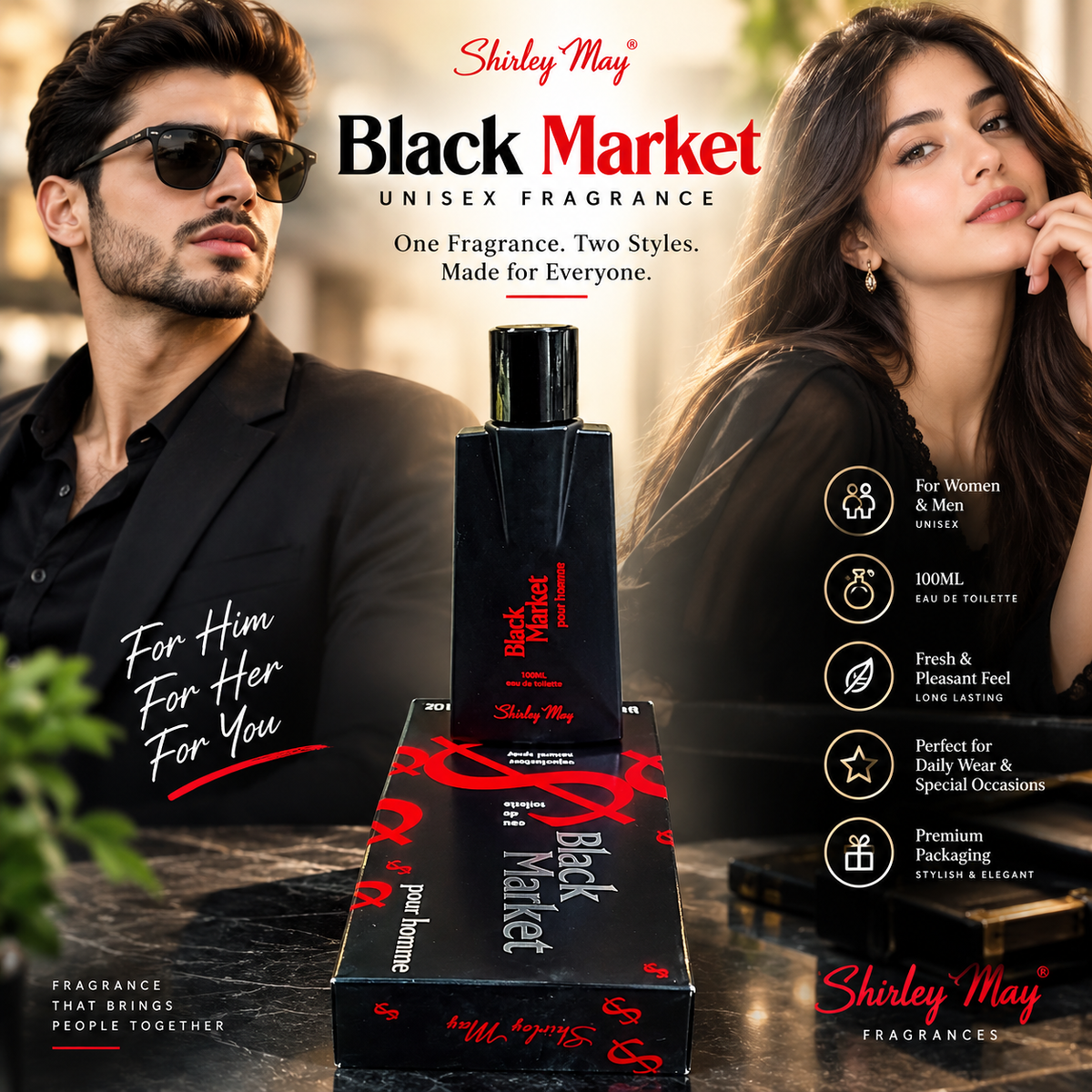 Black Market Unisex Eau de Toilette – 100ML | Shirley May
