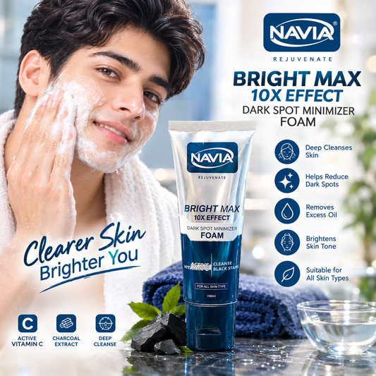 NAVIA Bright Max 10X Effect Dark Spot Minimizer Foam – 100ml