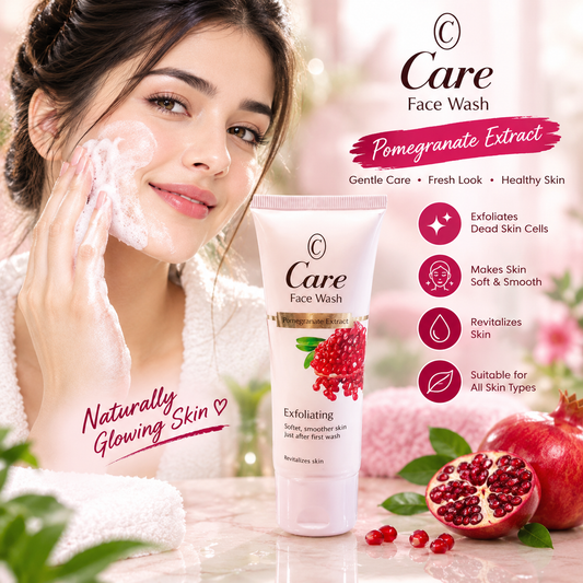 C Care Pomegranate Extract Face Wash – Exfoliating & Revitalizing | Soft, Smooth Skin