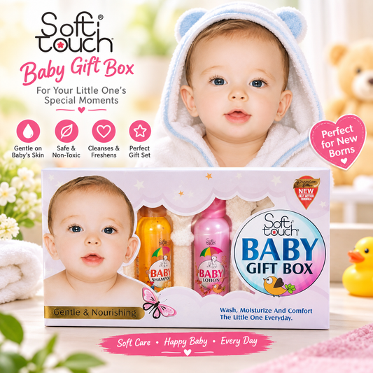 Soft Touch Baby Gift Box – Gentle & Nourishing Care Set with Shampoo & Lotion