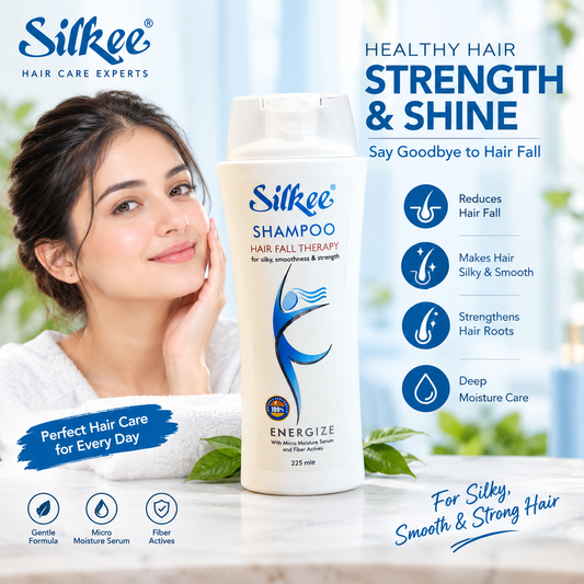 Silkee Shampoo – Hair Fall Therapy | Energize with Micro Moisture Serum & Fiber Actives | 225ml