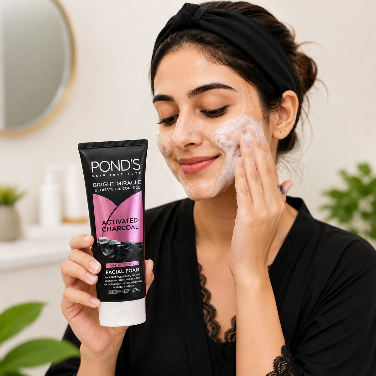 Pond’s Bright Miracle Activated Charcoal Facial Foam – Ultimate Oil Control