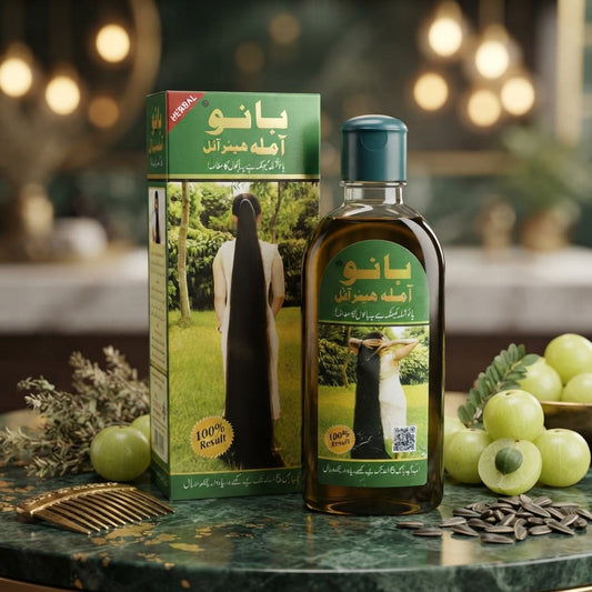 Bano Amla Hair Oil with Herbal Formula – For Long, Strong, and Glossy Hair (100% Result)