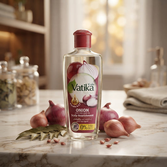 Vatika Onion Enriched Hair Oil – Scalp Nourishment & Hair Fall Control (0% Parabens, Sulphates, Silicones)