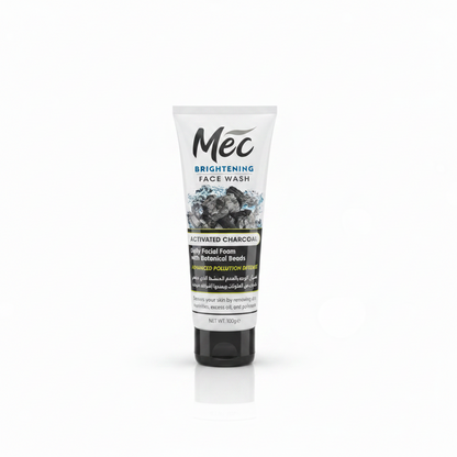 Mec Brightening Face Wash with Activated Charcoal & Botanical Beads – 100ml